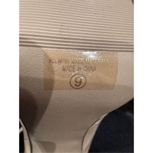 Delicious cream ankle strap heels size 9 - Picture 10 of 12